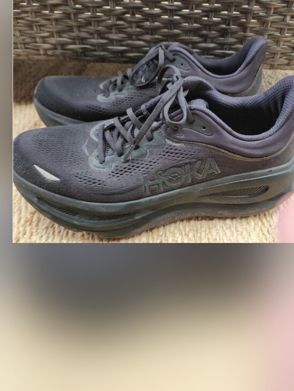 Hoka Bondi 9 All Black Sneakers Size 10.5